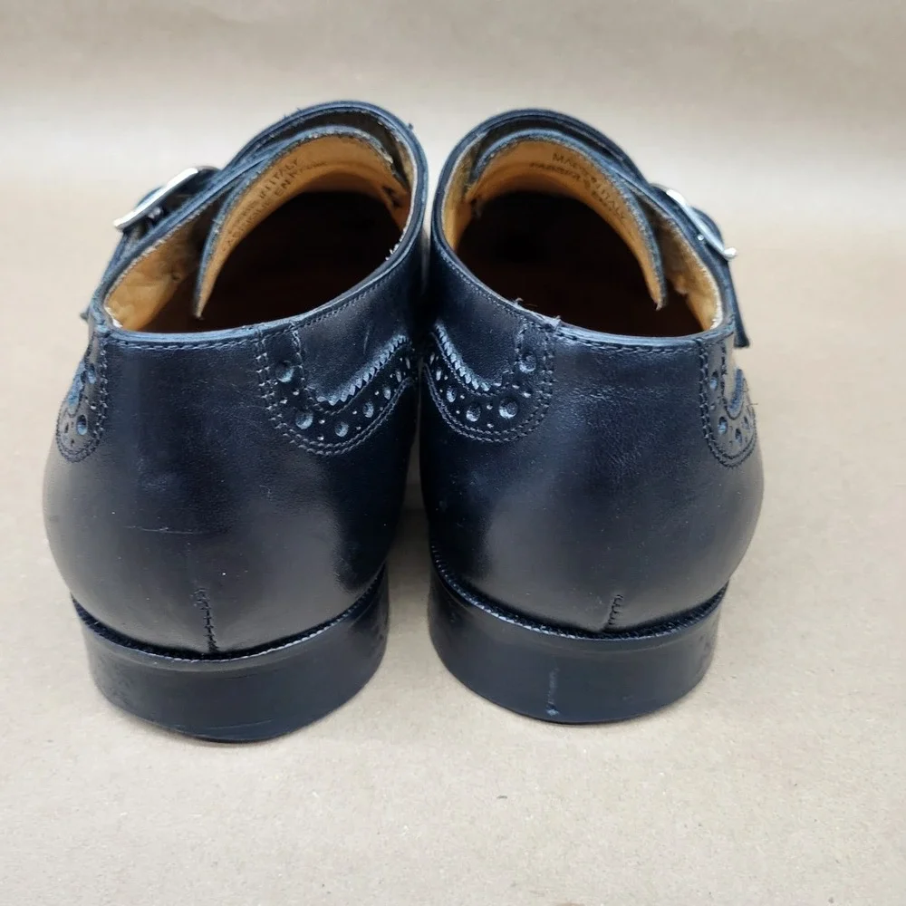 Saks Fifth Avenue (Sz 9.5 M) Monk Strap Wingtip Mens Dress Shoes